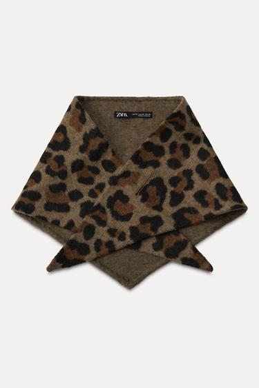 ANIMAL PRINT WOOL BANDANA - Leopard by Zara