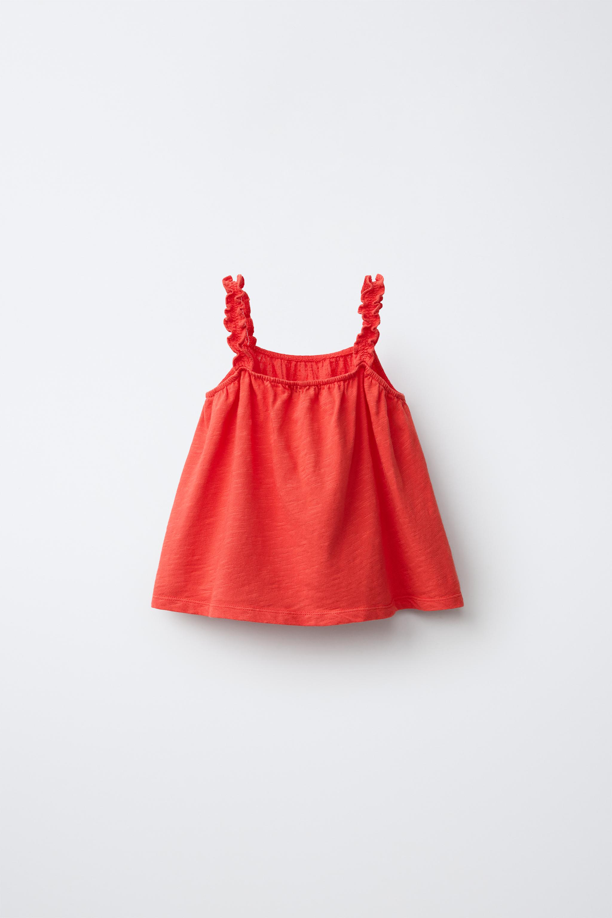 Детские футболки Zara COMBINATION STRAPPY T-SHIRT — фото 3