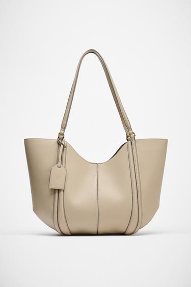 BOLSO MAXI SHOPPER - Beige de Zara