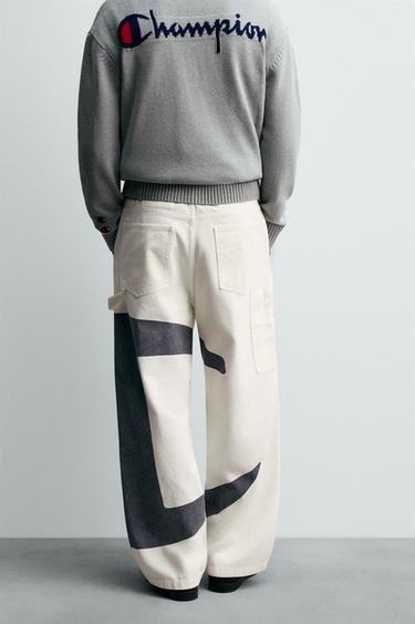 PANTALON LOGO CONTRASTÉ CHAMPION ® X ZARA - Écru de Zara - Image 2
