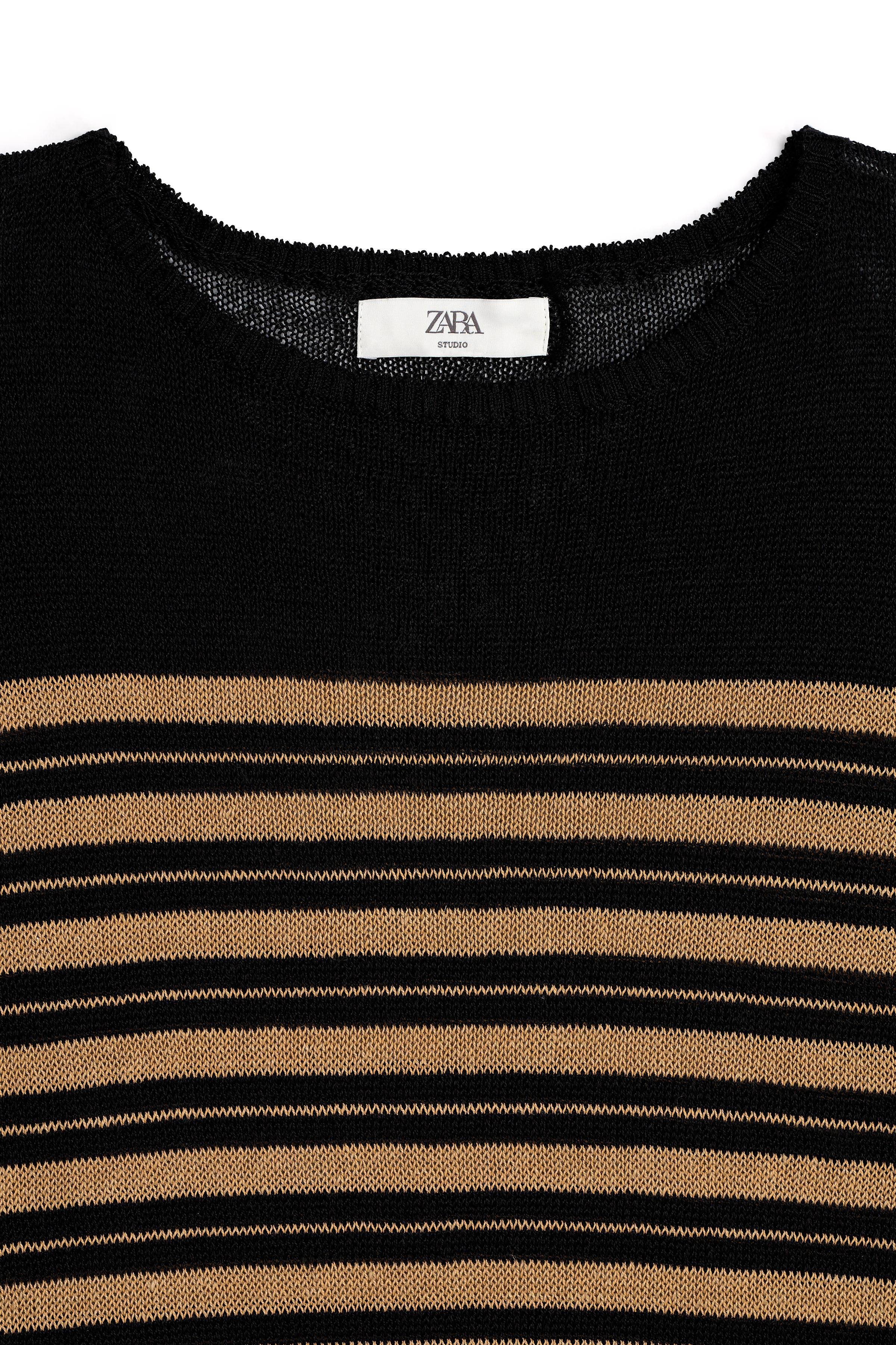PULL À RAYURES LIN - VISCOSE