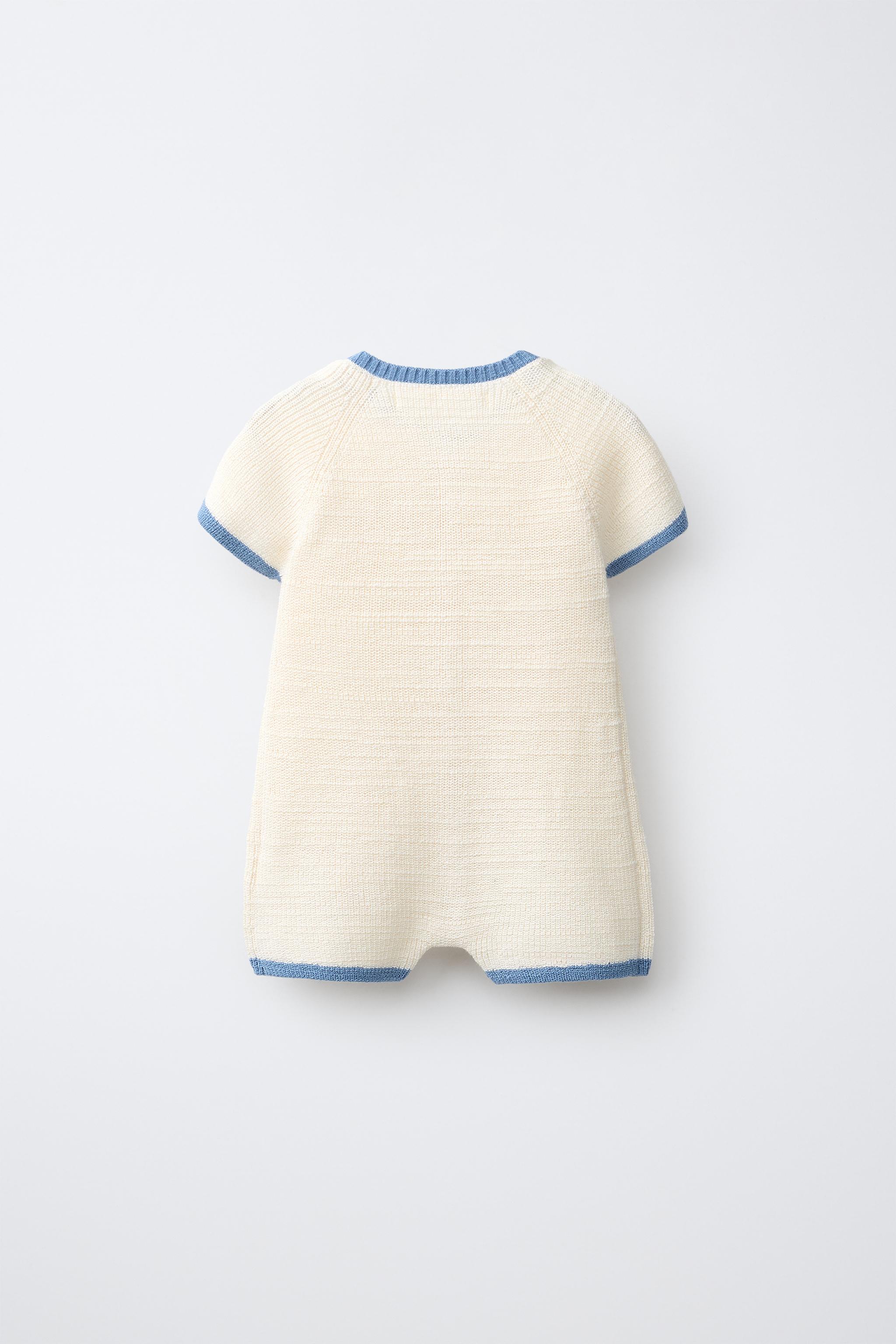 ドッグプリントニットショートジャンプスーツ - エクリュ | ZARA Japan 