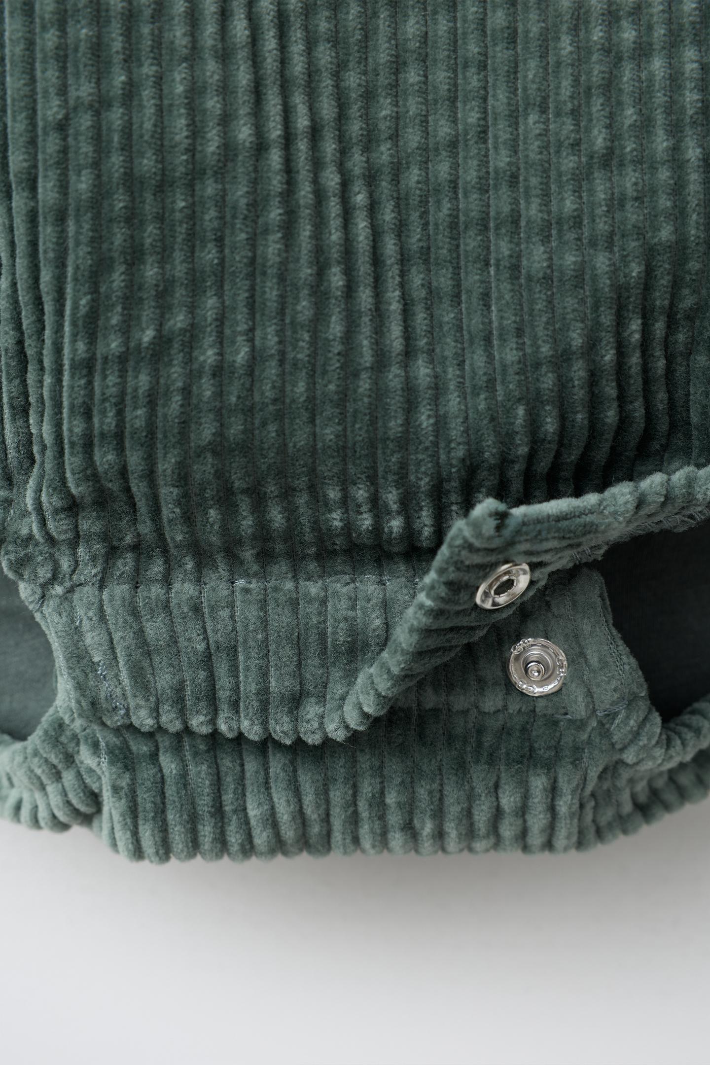 Детский комбинезон Zara Corduroy Pocket Overalls, цвет: Зелёный / Синий — фото 4