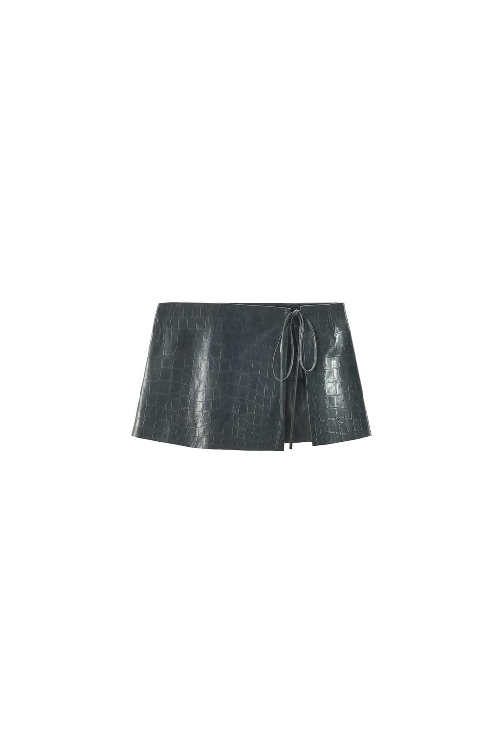 100% EMBOSSED LEATHER SKIRT BELT - image 3