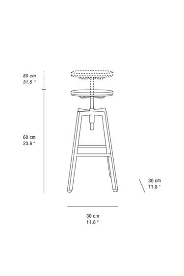 TABOURET DE BAR ROTATIF BOIS ET MÉTAL - Crème de Zara - Image 7