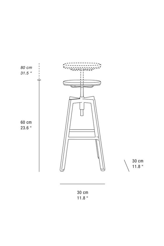 TABOURET HAUT PIVOTANT BOIS ET MÉTAL - Crème de Zara - Image 5