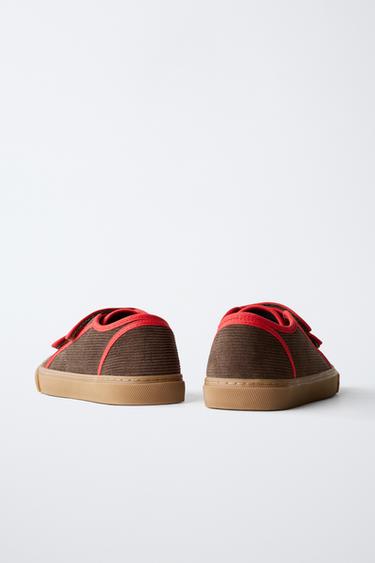 TENNIS VELOURS CÔTELÉ - Rouge de Zara - Image 5