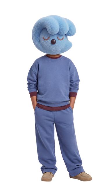Zaras ENFÄRGAD SWEATSHIRT - Knallblå