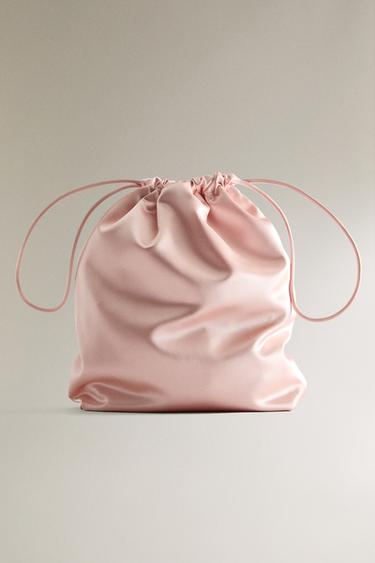 Zara SATEEN BAG - Pink