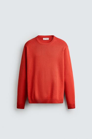 JERSEY ESTRUCTURA ALGODÓN - Rojo de Zara