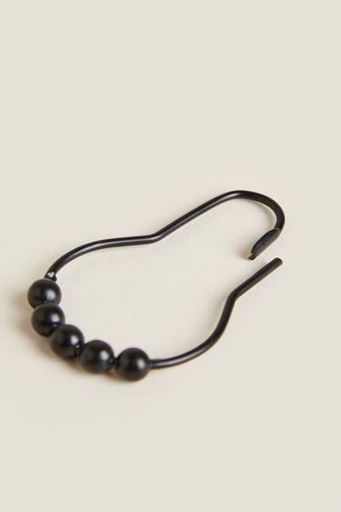 LOT ANNEAUX RIDEAU DE DOUCHE MÉTAL (LOT 12) - Noir de Zara - Image 3