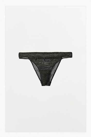 BRAGUITA RED HILO METALIZADO - Negro de Zara