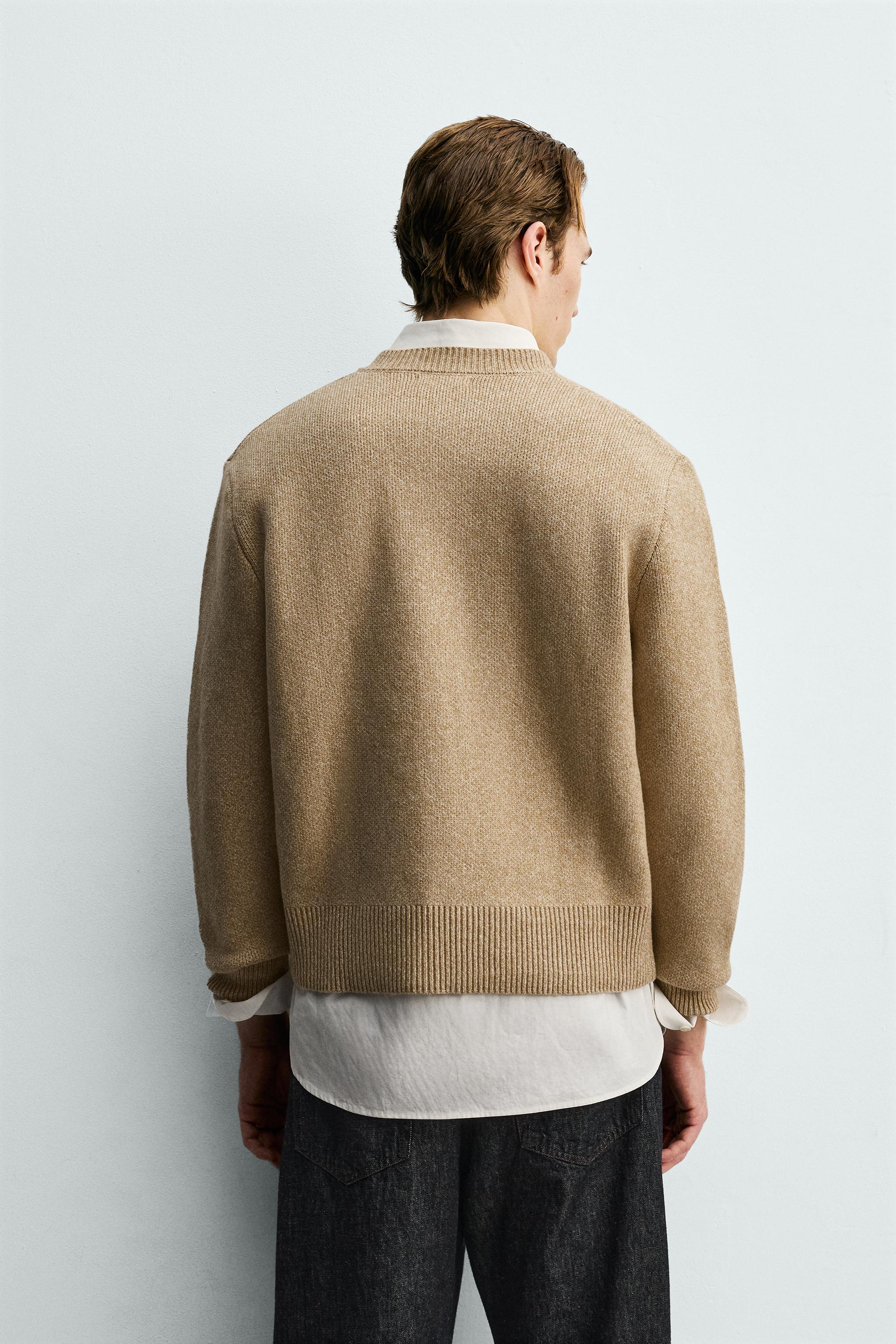 RELAXED FIT TEXTURED CARDIGAN