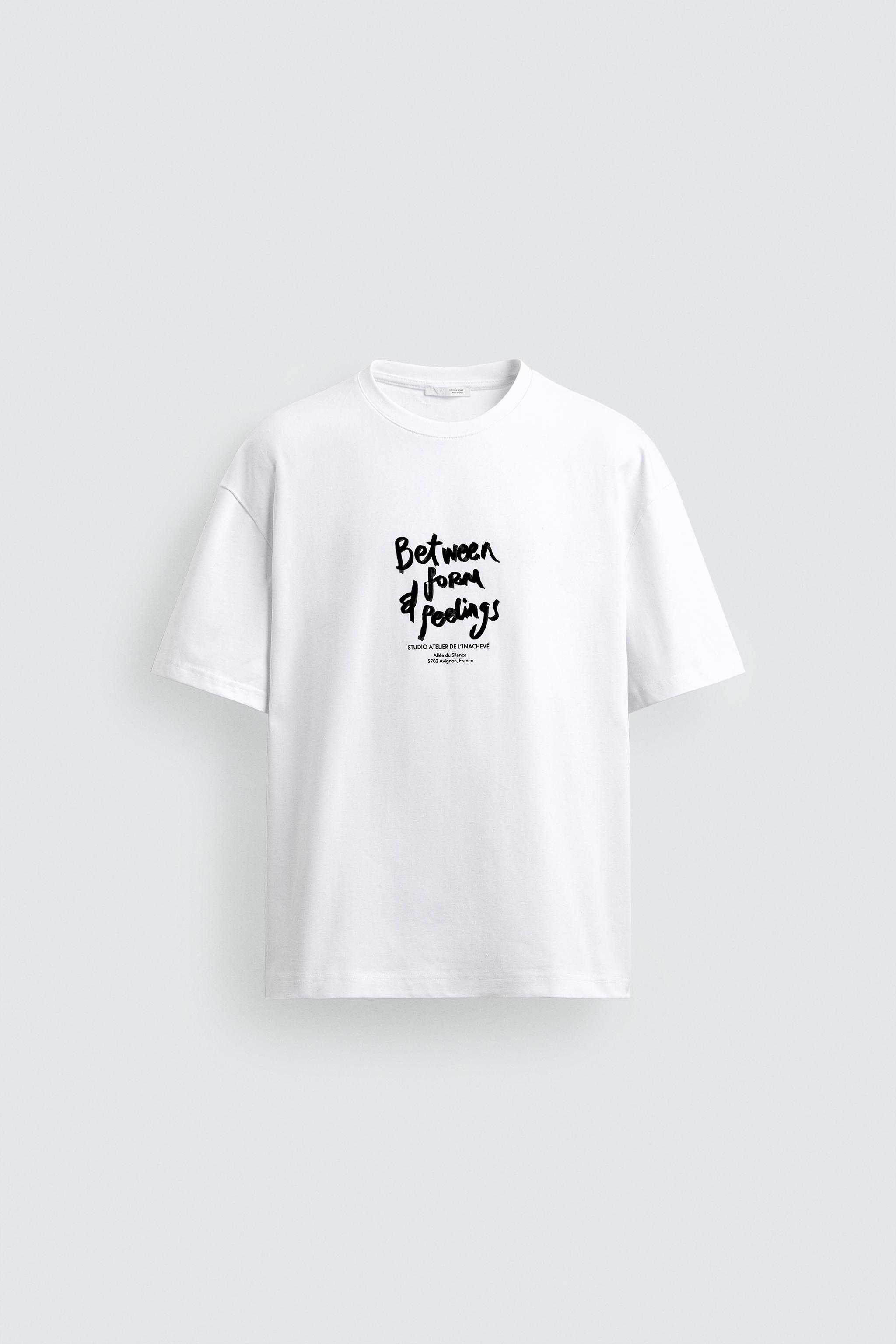 T-SHIRT INSCRIPTION TEXTURÉE