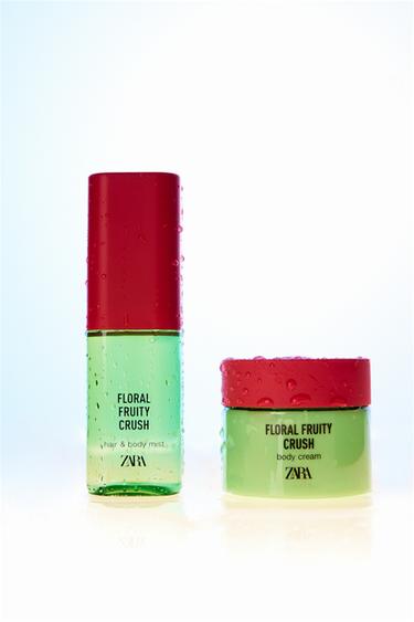FLORAL FRUITY CRUSH HAIR&BODY MIST 75ML (2. 54 FL.OZ) + CREMA CORPORAL 90ML (3.04FL.OZ). - pie tinte de Zara