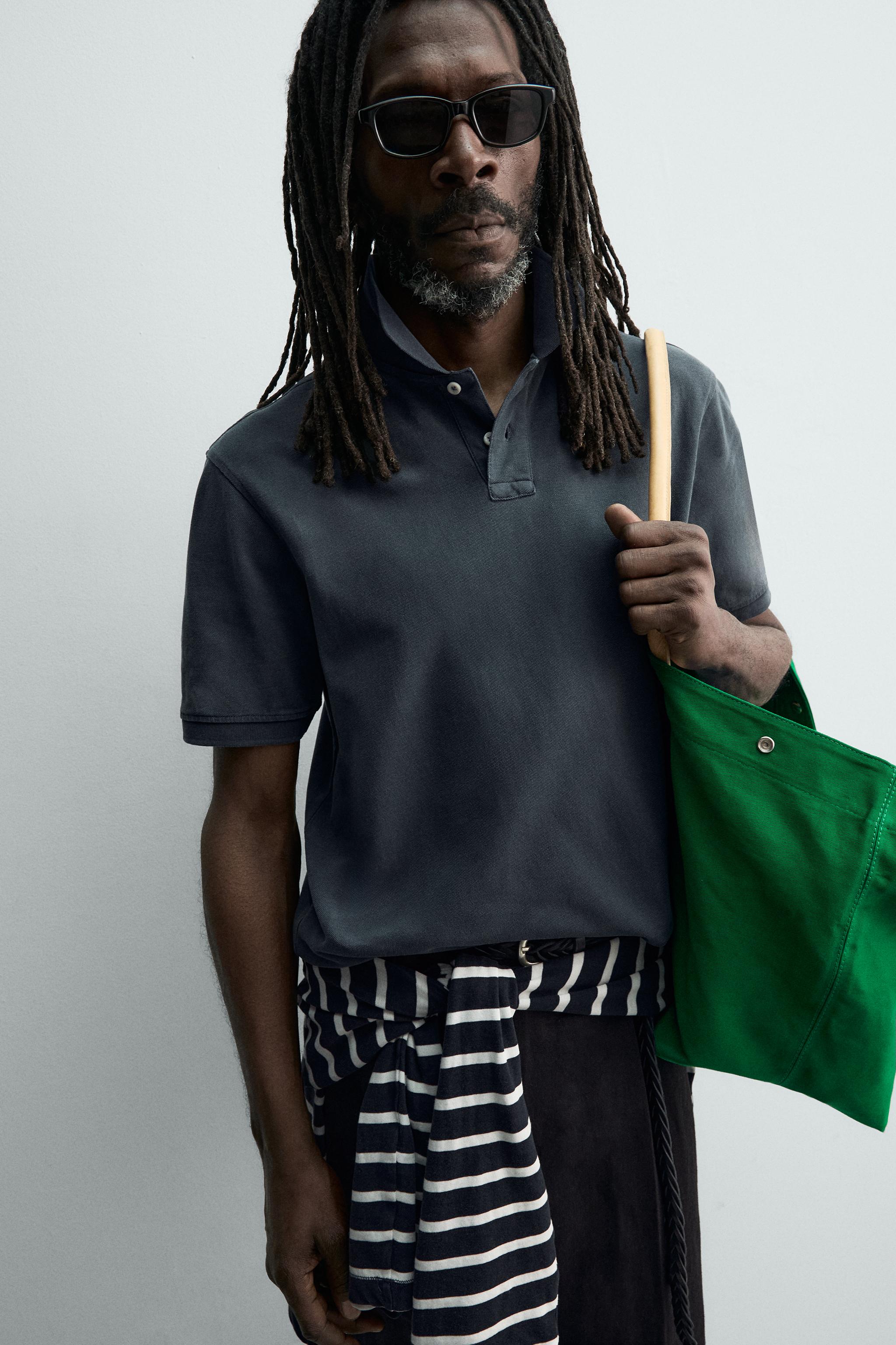 POLO EN PIQUÉ DÉLAVÉ AARON LEVINE X ZARA