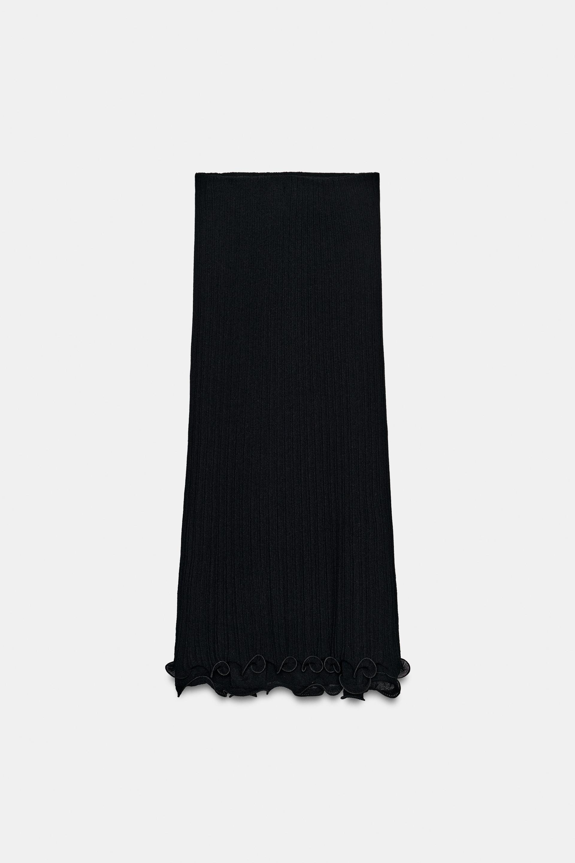DOUBLE-LAYER KNIT MIDI SKIRT thumbnail 6