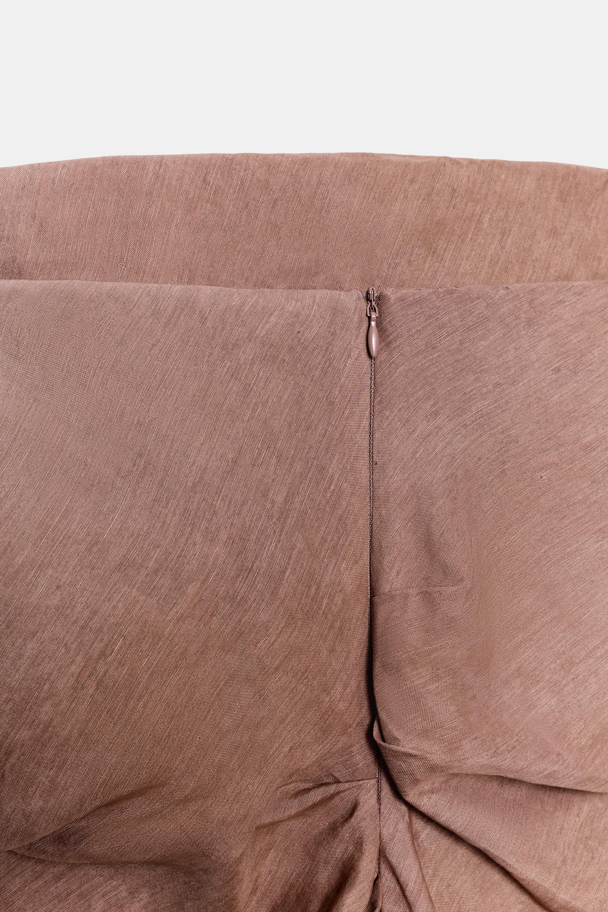 ASYMMETRIC LINEN BLEND TOP ZW COLLECTION
