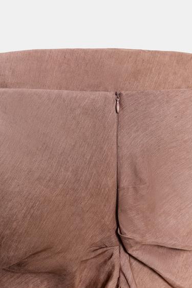 TOP ASYMÉTRIQUE MÉLANGE LIN ZW COLLECTION - Rose délavé de Zara - Image 6