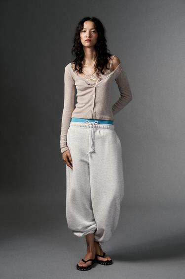 COMBI-JASJE MET KANTEN TOP - Zand / Gemêleerd van Zara