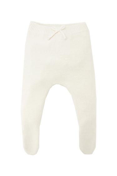BASIC CABLE-KNIT FOOTED LEGGINGS