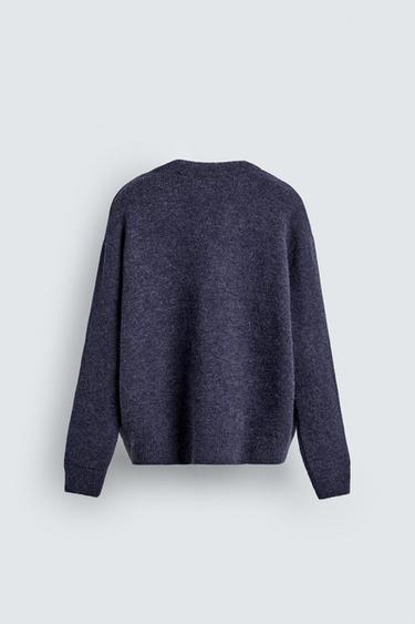 CARDIGAN EN MAILLE TEXTURÉE - Indigo de Zara - Image 7