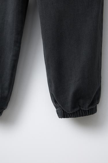 STRETCH TWILL JOGGERS - Blue grey by Zara - Image 3