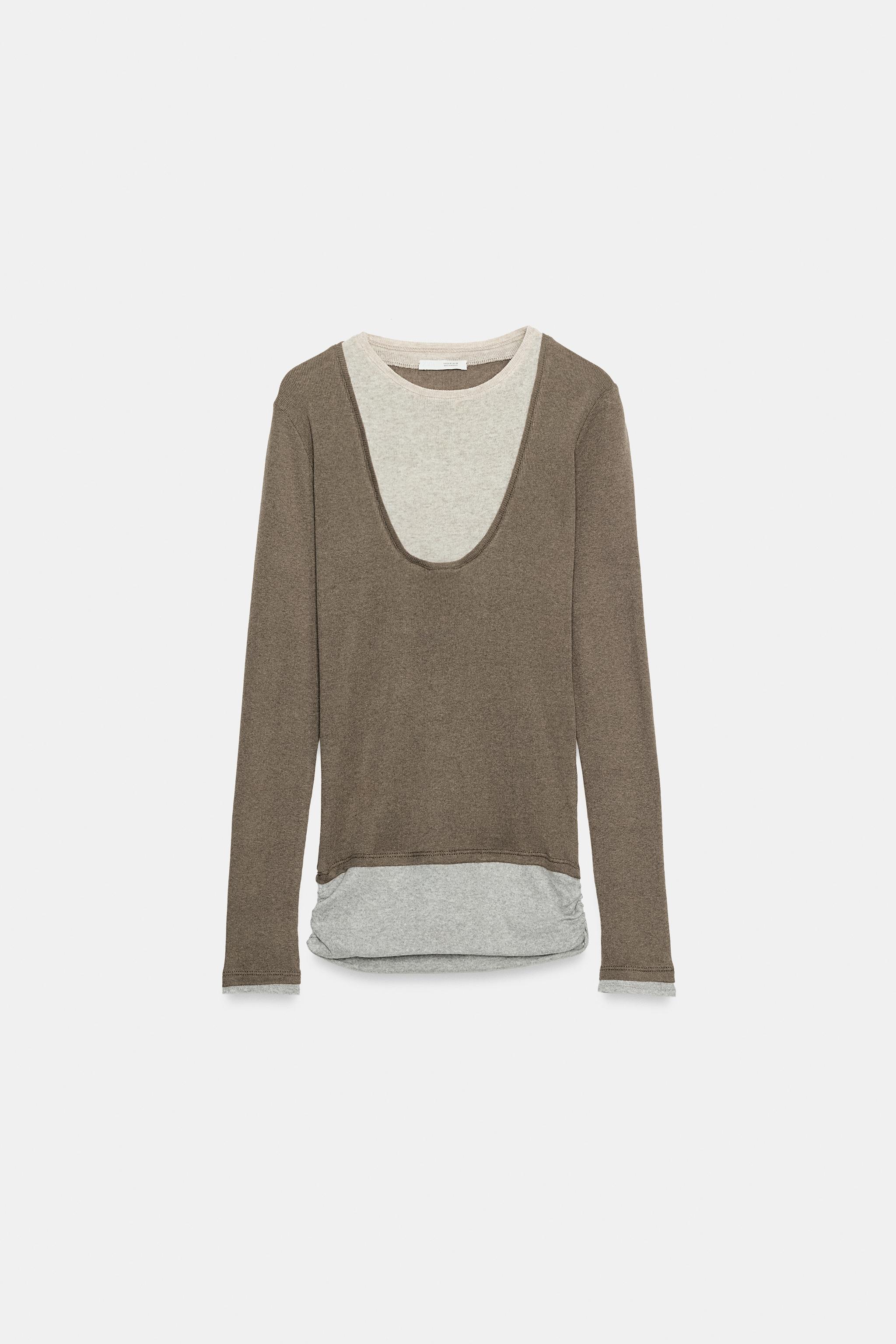 TRIPLE MOCK NECK T-SHIRT