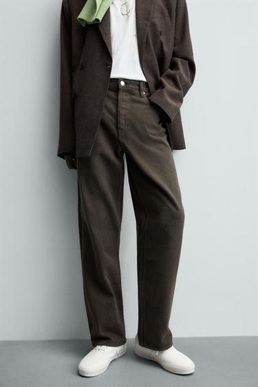 STRAIGHT-LEG JEANS - Brown by Zara - Image 4