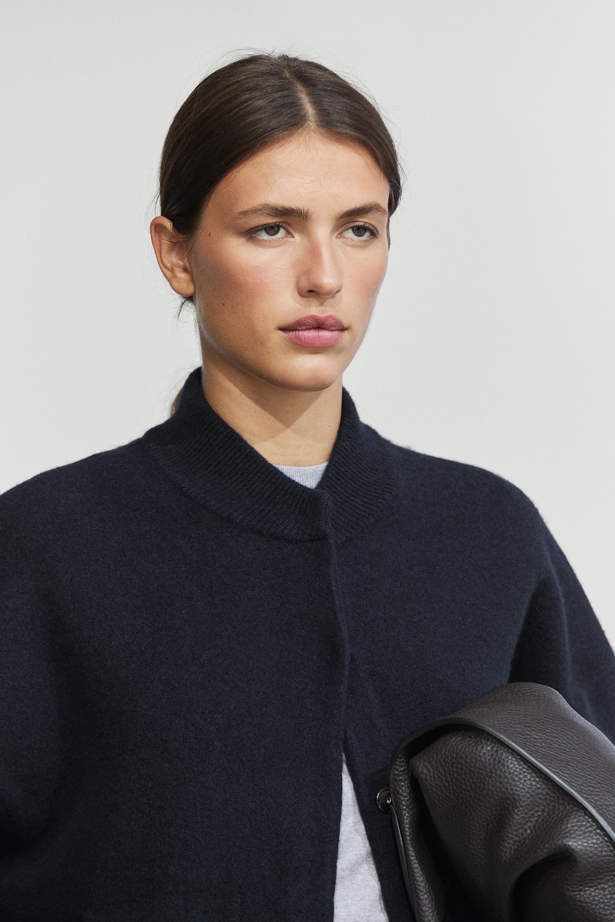 100% wool bomber jacket with pockets