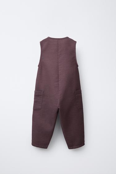 COMBINAISON LONGUE WAFFLE - Bordeaux de Zara - Image 1
