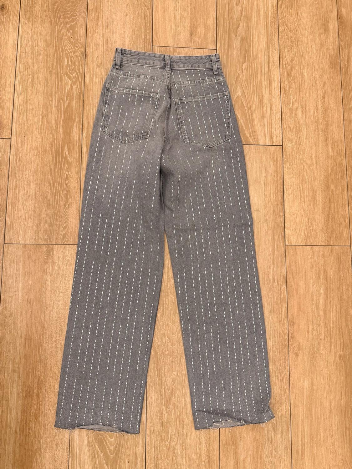 ZW BOYFRIEND LOOSE MID-RISE RHINESTONE JEANS - Image 2