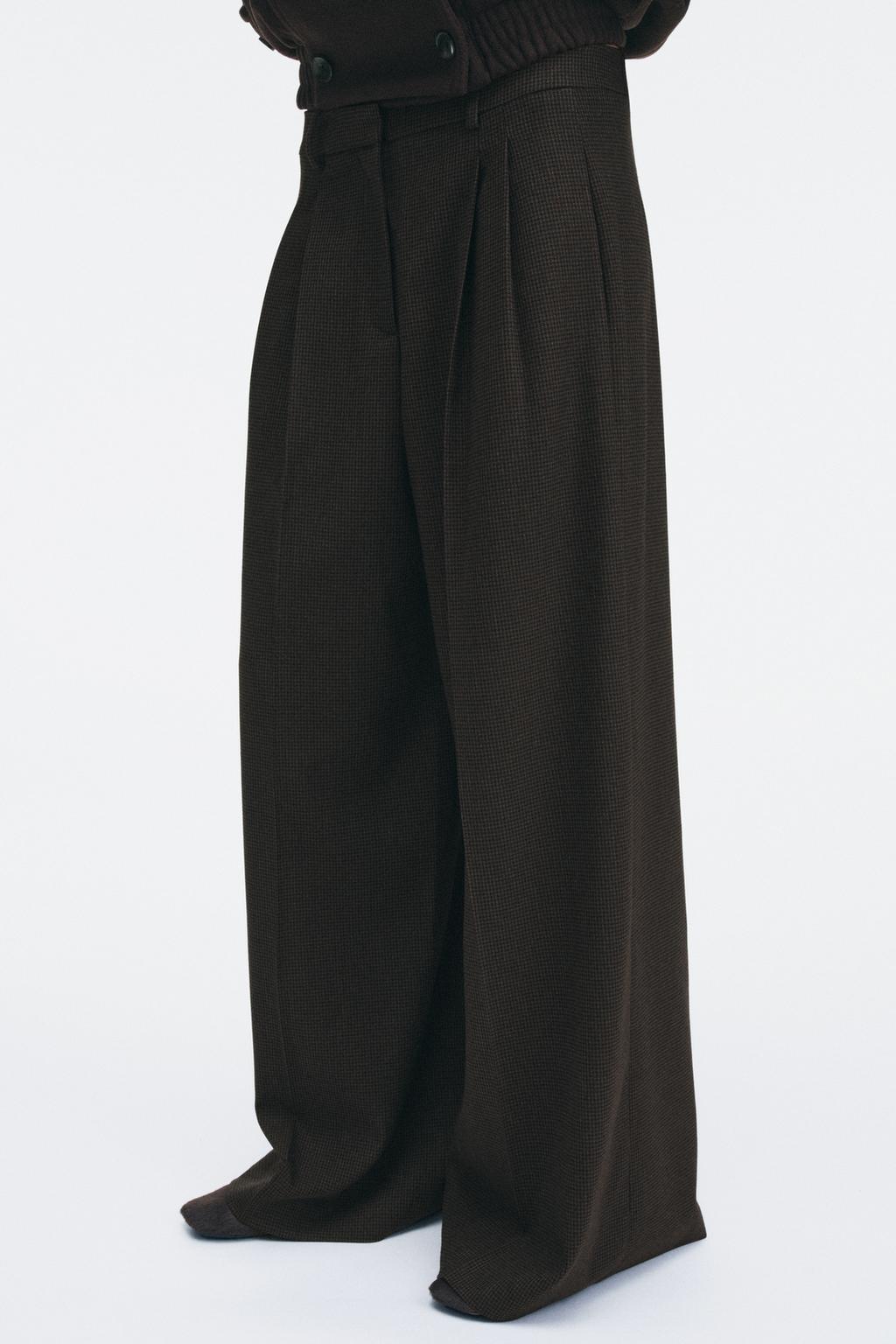 PLEATED WIDE LEG PANTS ZW COLLECTION