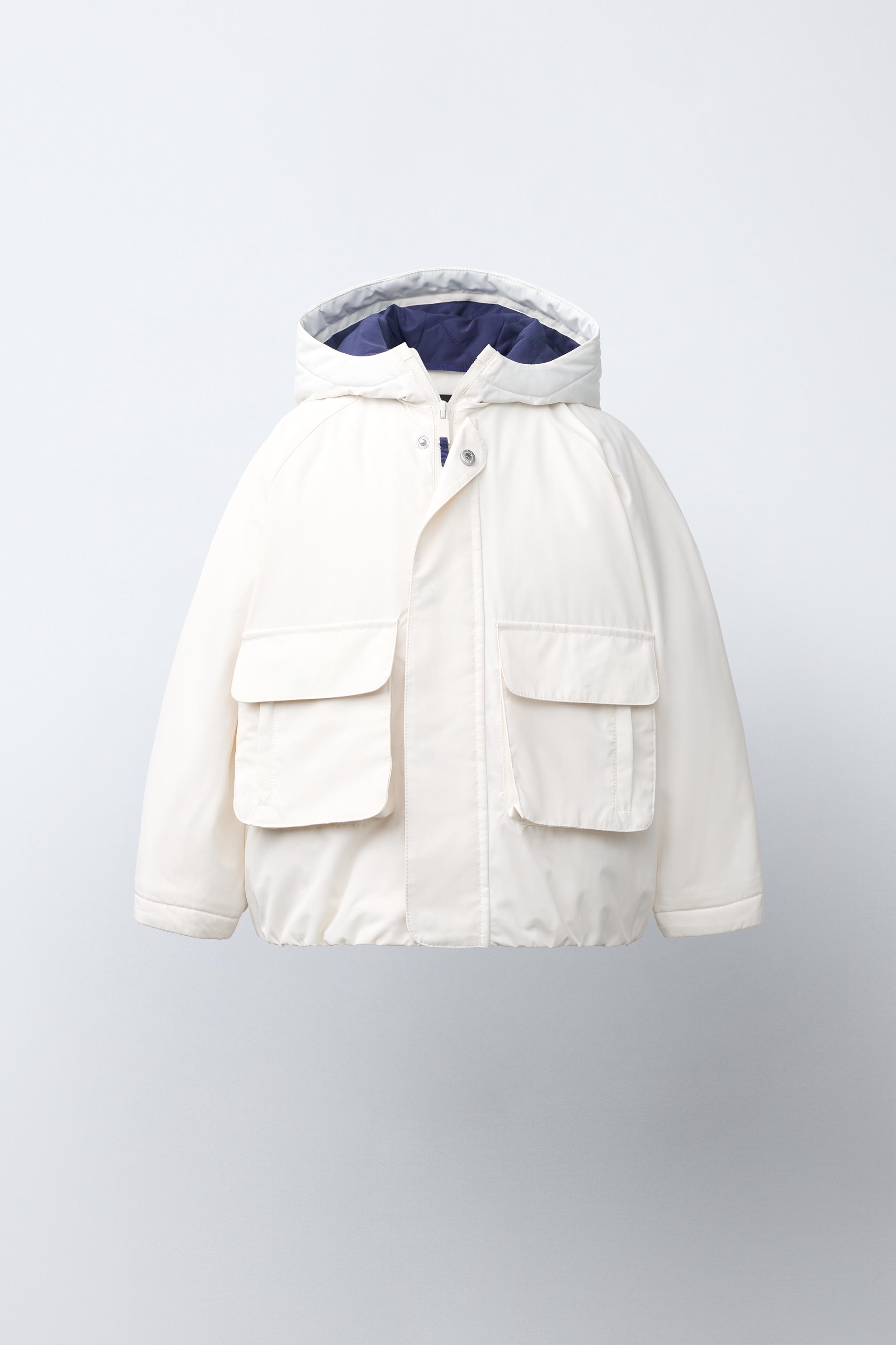WATER REPELLENT CONTRAST DETAIL PARKA — White