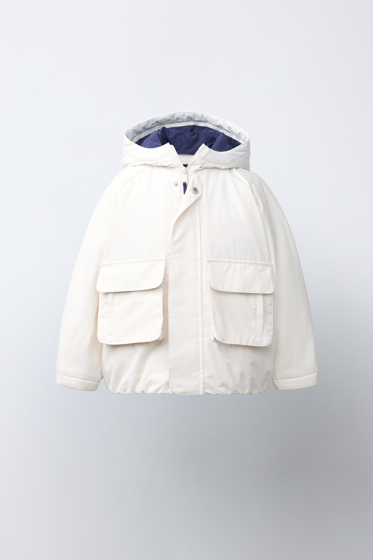WATER REPELLENT CONTRAST DETAIL PARKA — White