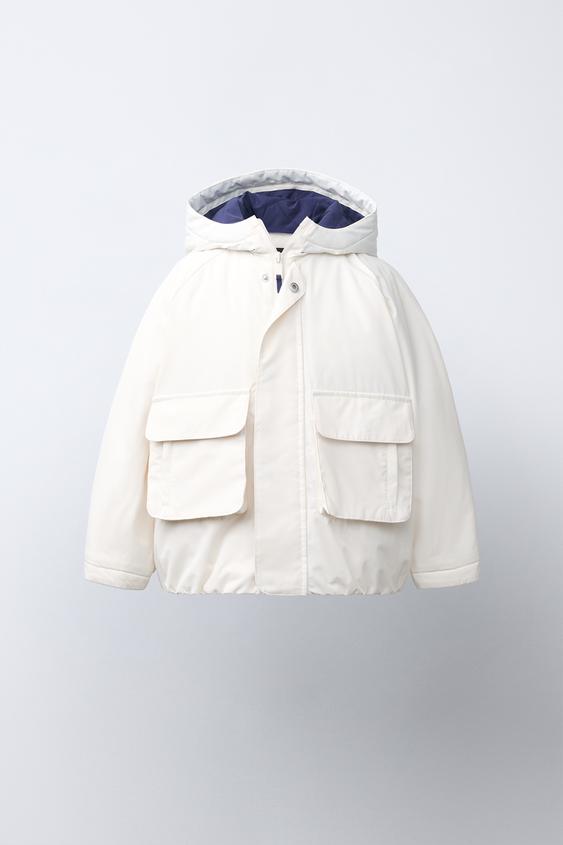 PARKA DETALLES CONTRASTE WATER REPELLENT - Blanco de Zara - Imagen 0