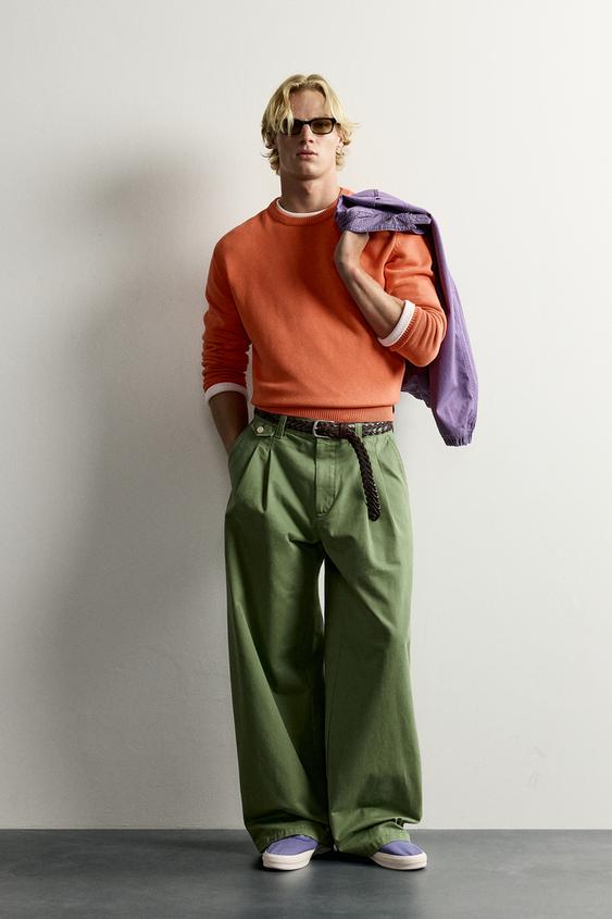 JERSEY 100% ALGODÓN BORDADO FRUIT OF THE LOOM™ - Naranja de Zara - Imagen 0