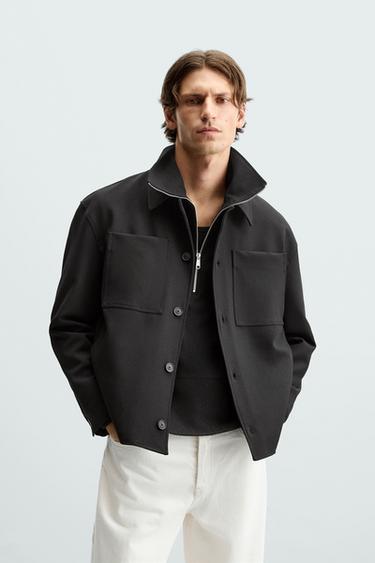 SOBRECAMISA BOXY FIT - Negro de Zara