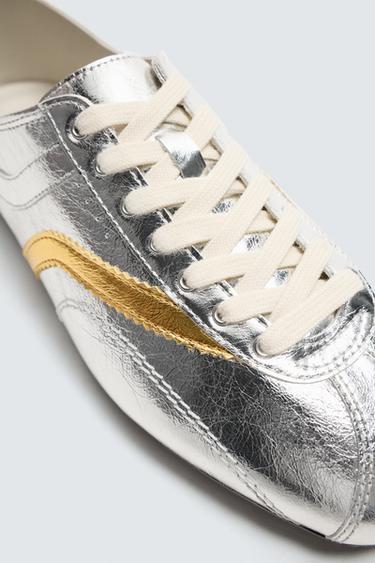 LEATHER TRAINERS HARRY LAMBERT FOR ZARA X DISNEY - Silver by Zara - Image 6