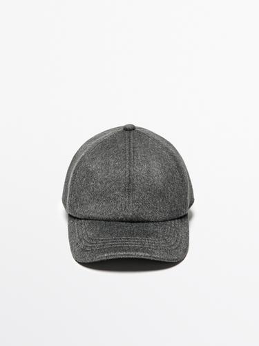 Casquette en laine mélangée - Gris anthracite de Zara