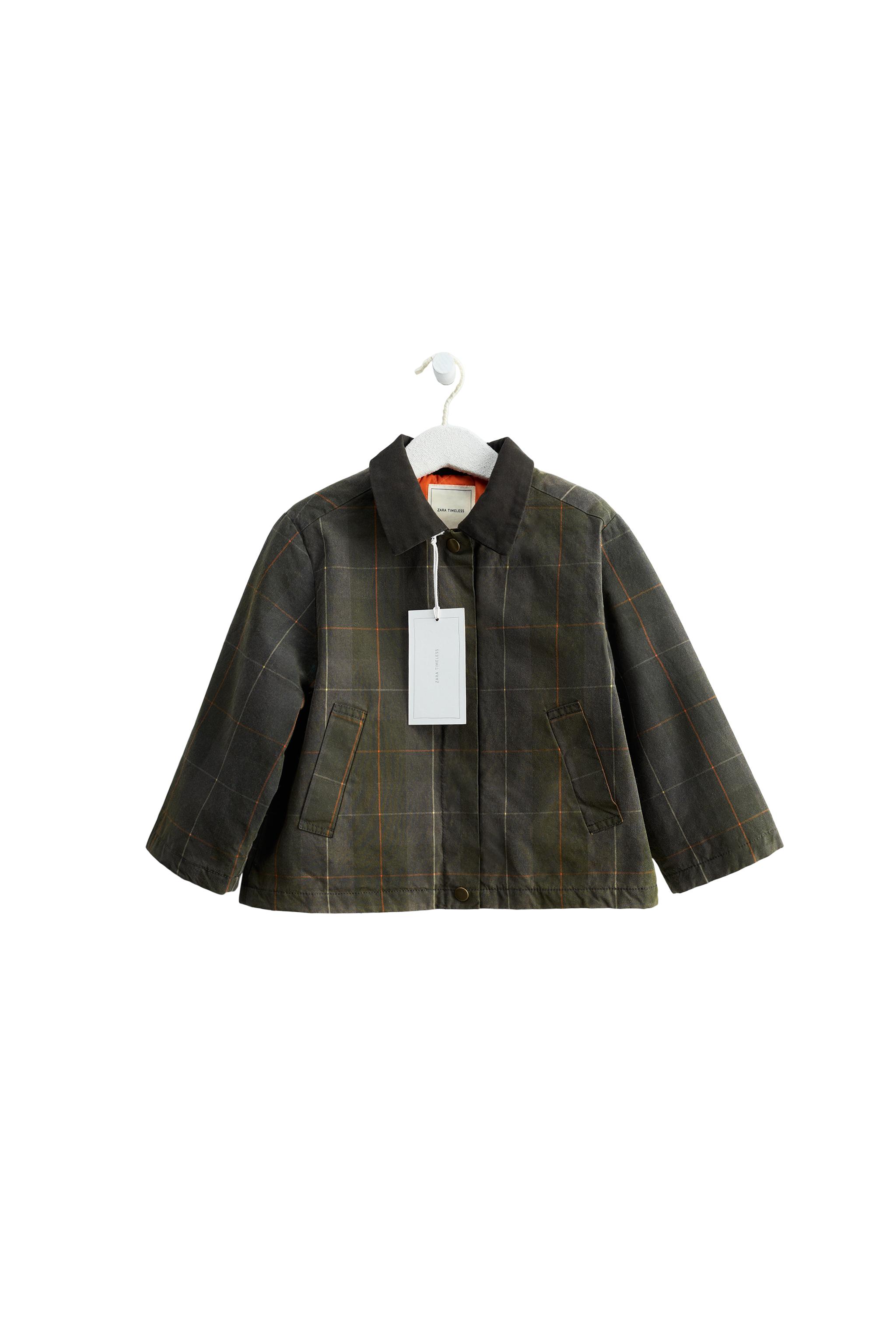 ZARA TIMELESS - チェック柄 ワックスフィニッシュ ジャケット