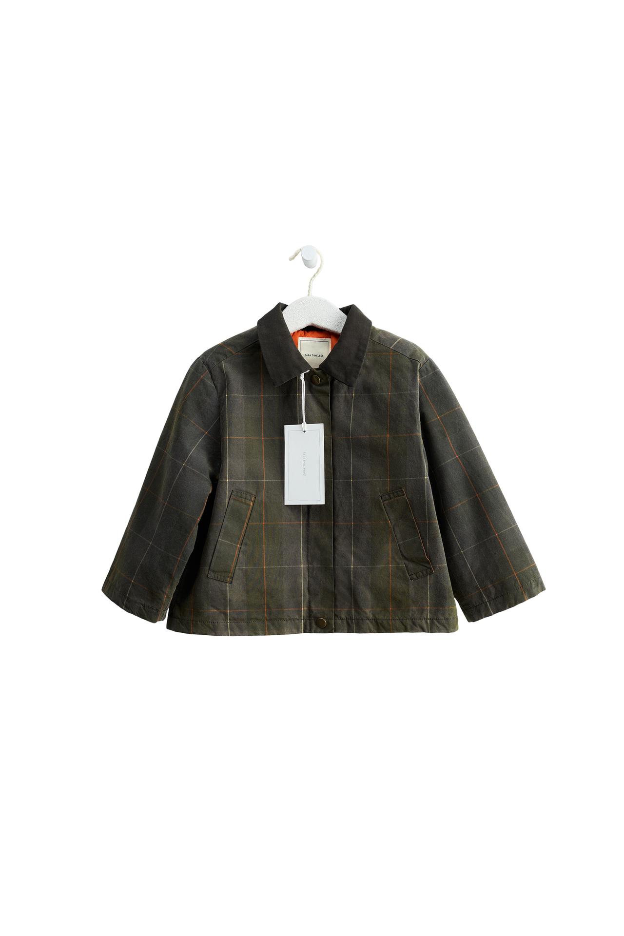 ZARA TIMELESS - куртка восковая в клетку
