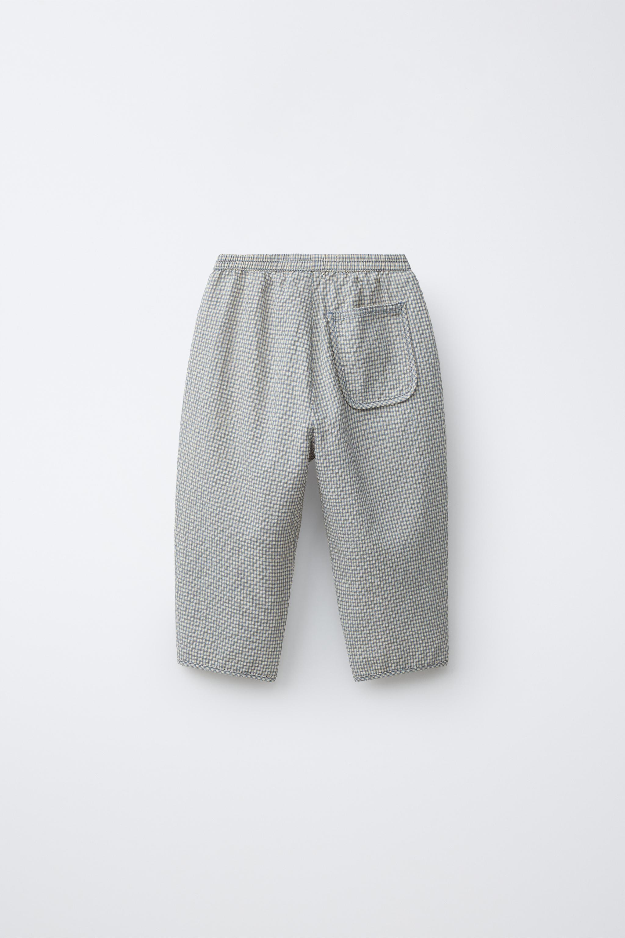 PANTALON BALLON SEERSUCKER À CARREAUX