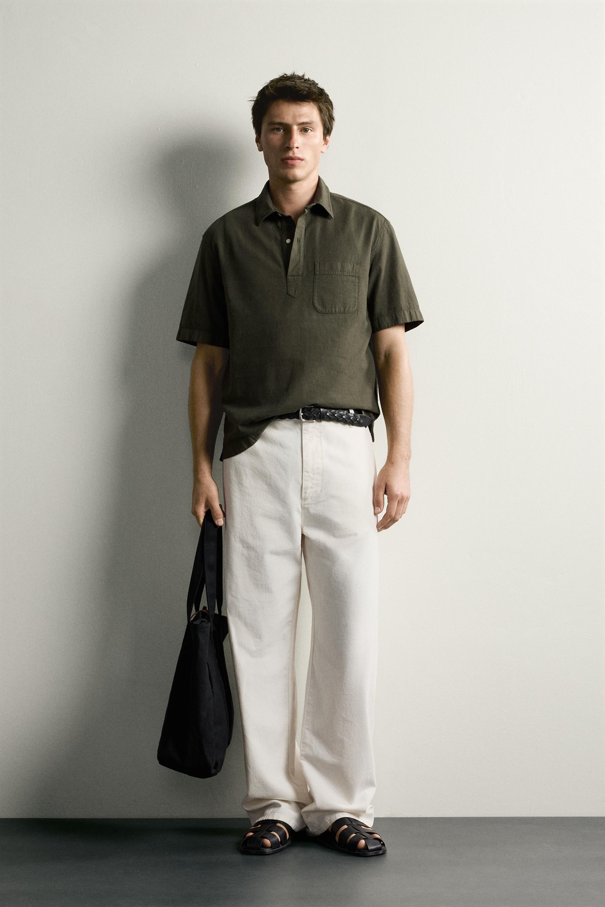 Мужские рубашки Zara REGULAR FIT POLO SHIRT