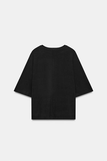 T-SHIRT OVERSIZE FLUIDE - Noir de Zara - Image 5