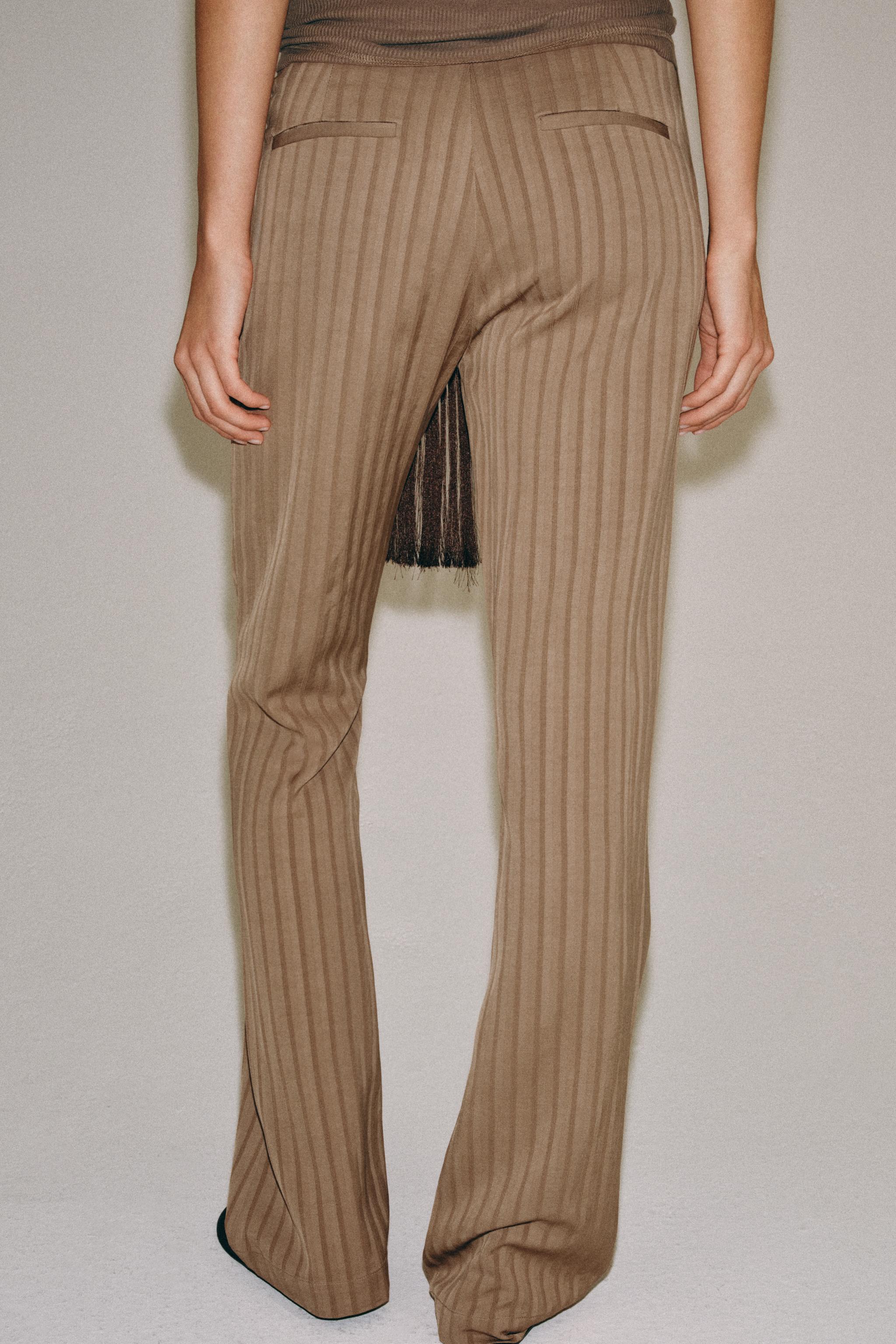 ZW COLLECTION STRIPED FLARE PANTS
