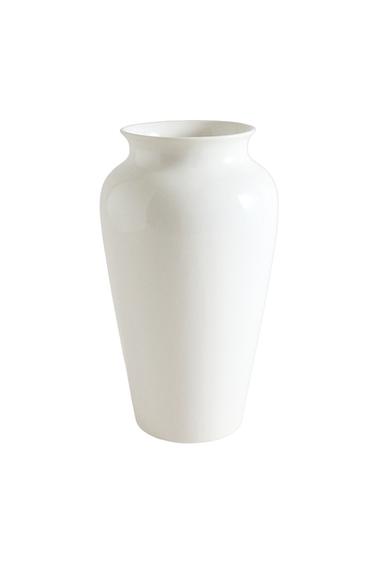 TALL DECORATIVE CERAMIC VASE - White by Zara