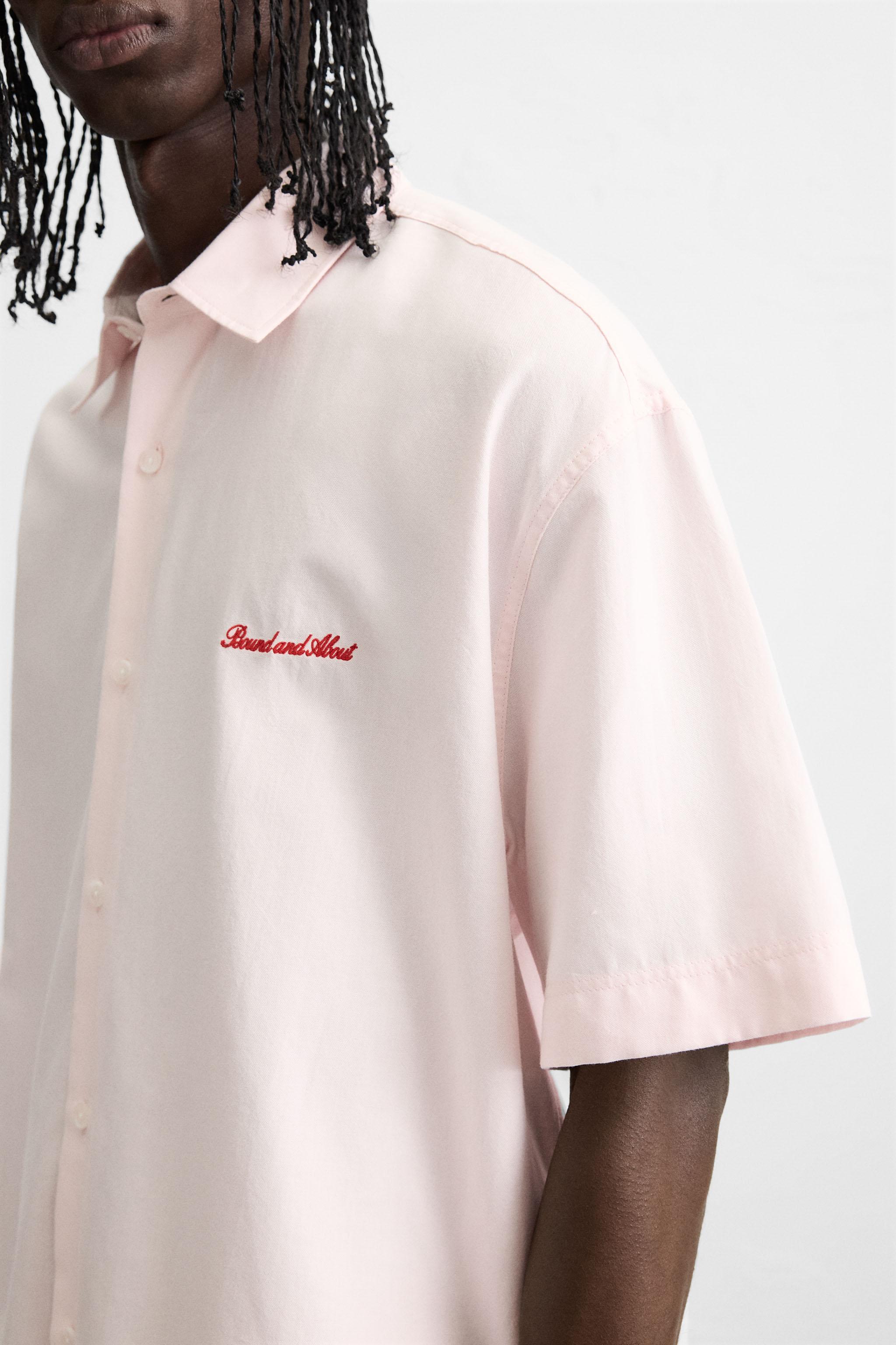 CHEMISE BRODERIE CONTRASTE