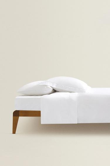 DRAP-HOUSSE SATIN | 40 CM DE HAUT (300 FILS) - Blanc de Zara - Image 1