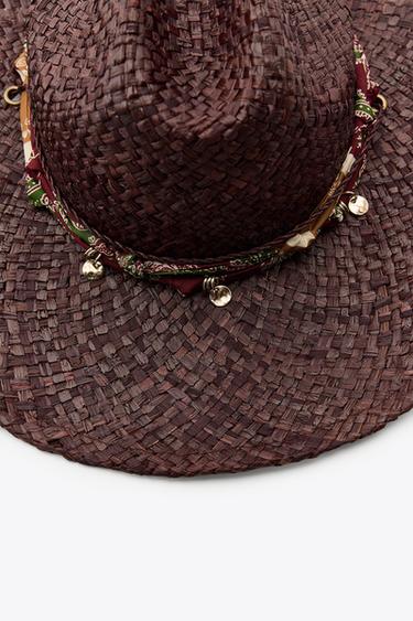 WOVEN COWBOY HAT - Brown by Zara - Image 3